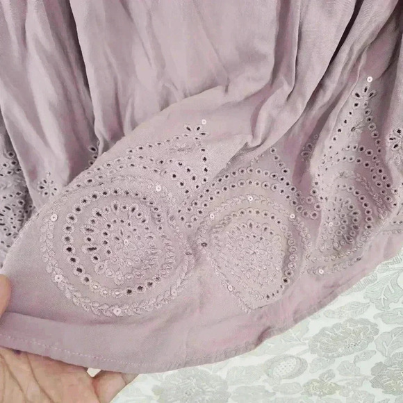 NWOT Torrid Cold Shoulder Short sleeve Cut out Blouse Lavender Size 3x 9550 - Picture 6 of 8